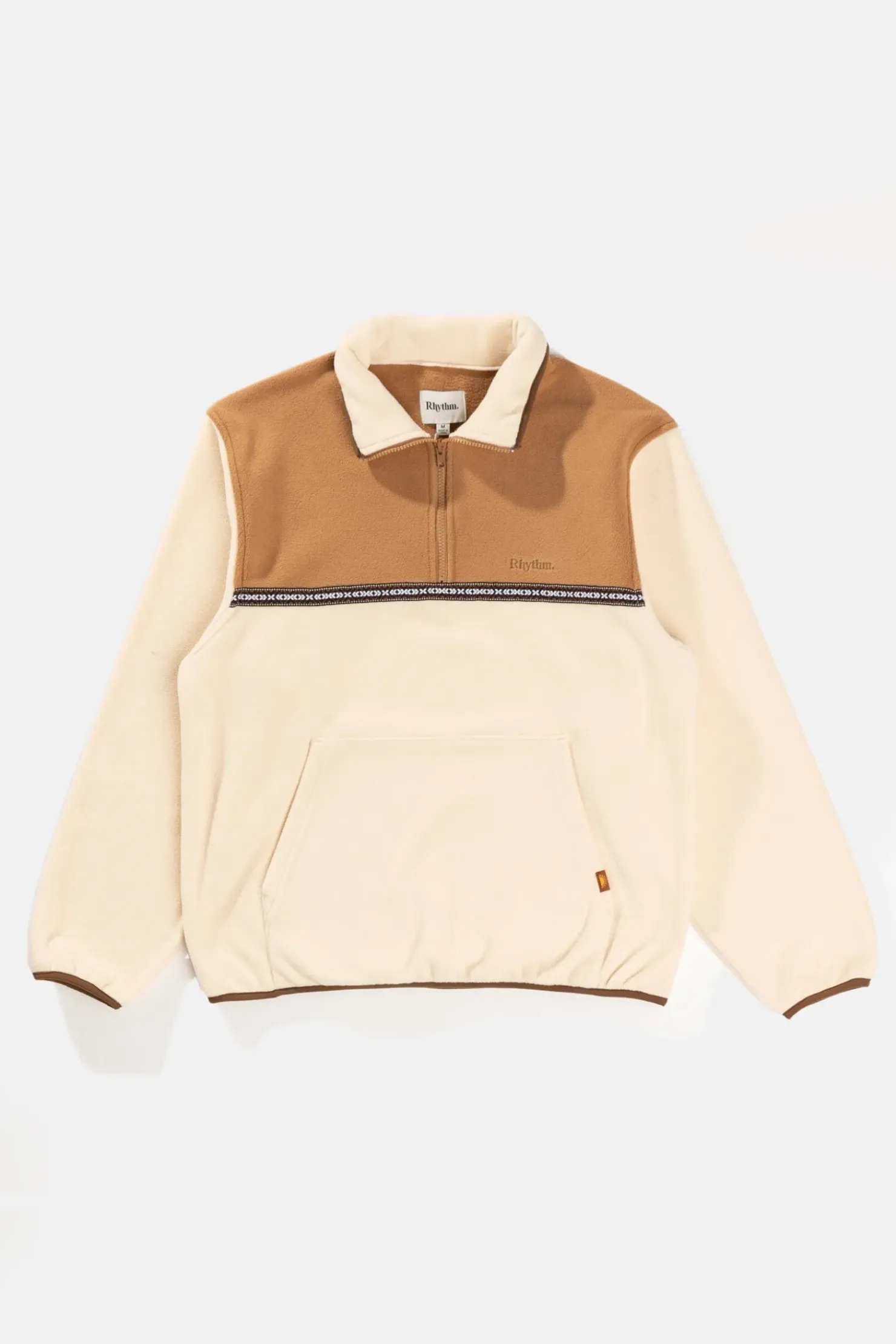 Rhythm Fleece*Alder Half Zip Pull Over Latte