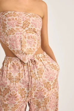 Rhythm Fashion Tops*Amelia Scarf Top Rose