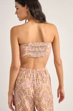 Rhythm Fashion Tops*Amelia Scarf Top Rose