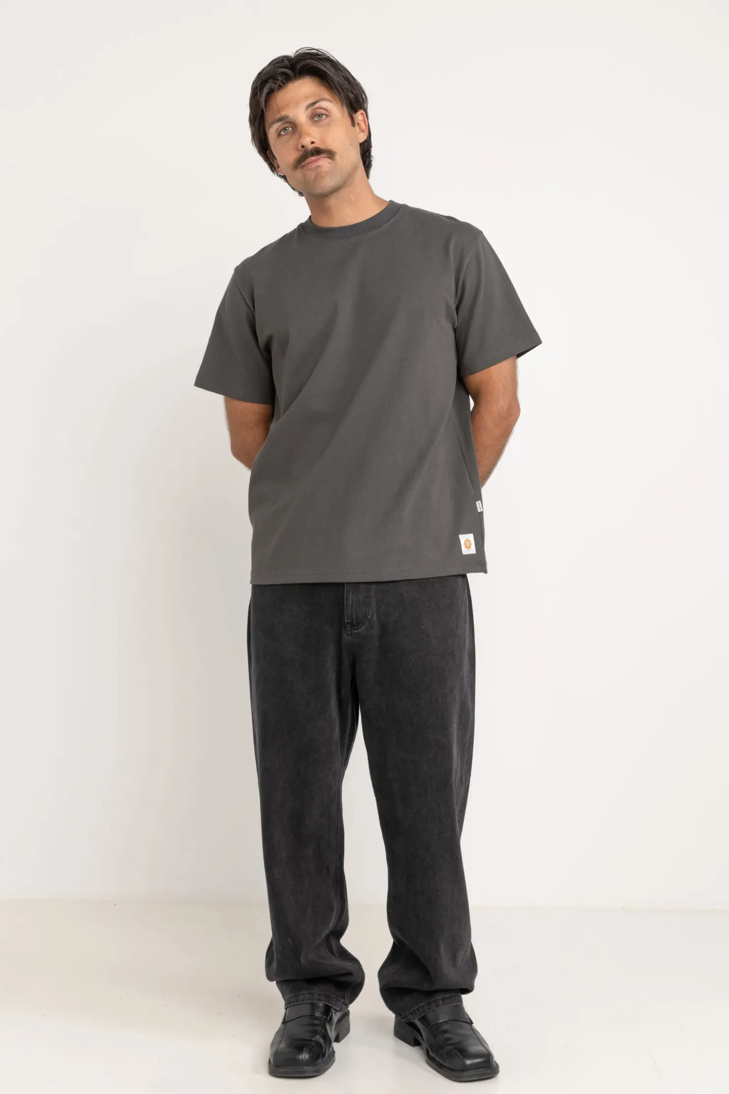 Rhythm T-shirts*Assembly Vintage Ss T-Shirt Stone Blue StoneBlue