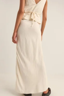 Rhythm Skirts*Bias Cut Maxi Skirt Cream