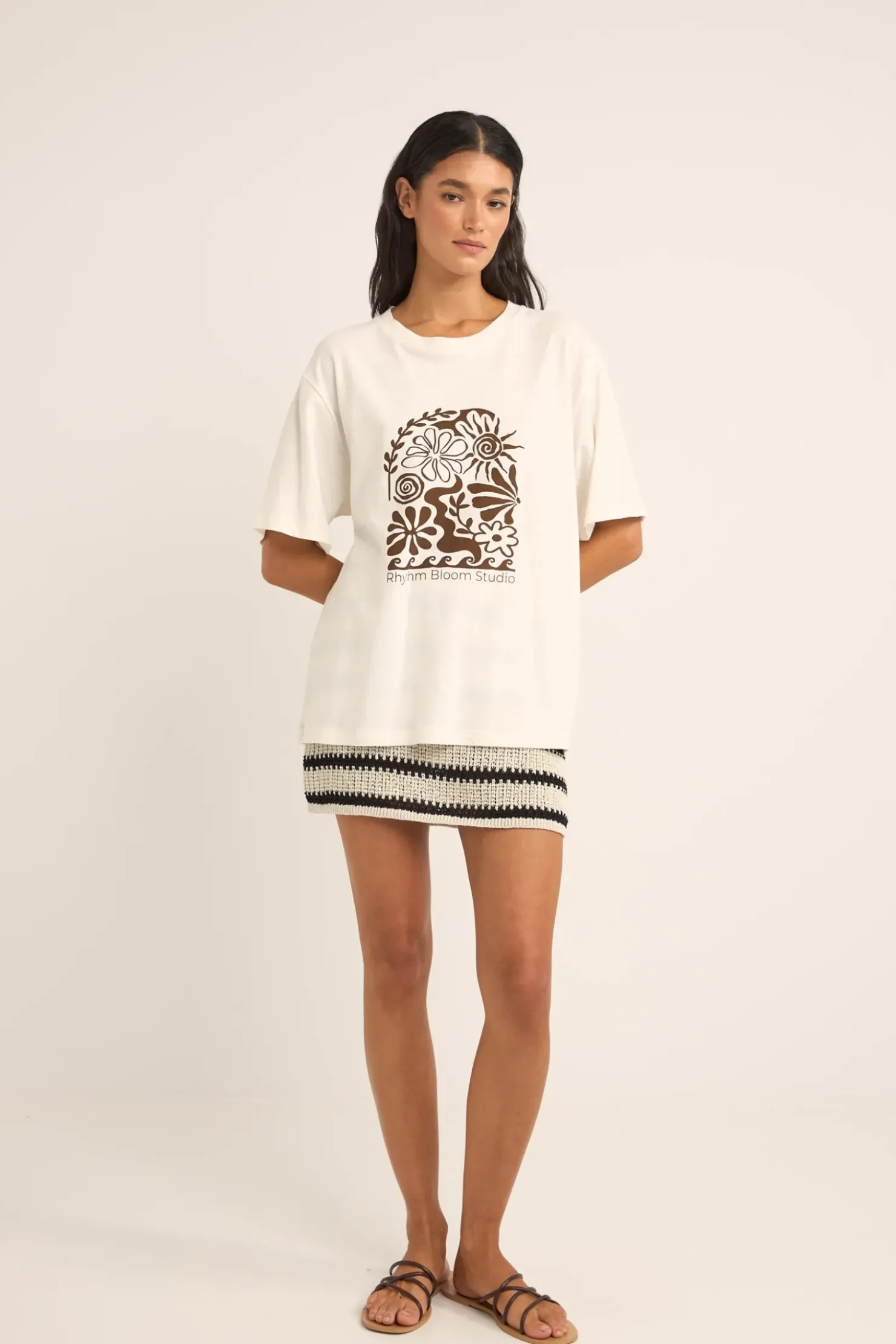 Rhythm T-shirts*Bloom Studio Oversized T-Shirt Vintage White VintageWhite