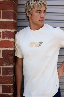 Rhythm T-shirts*Blossom Vintage Ss T-Shirt Ecru
