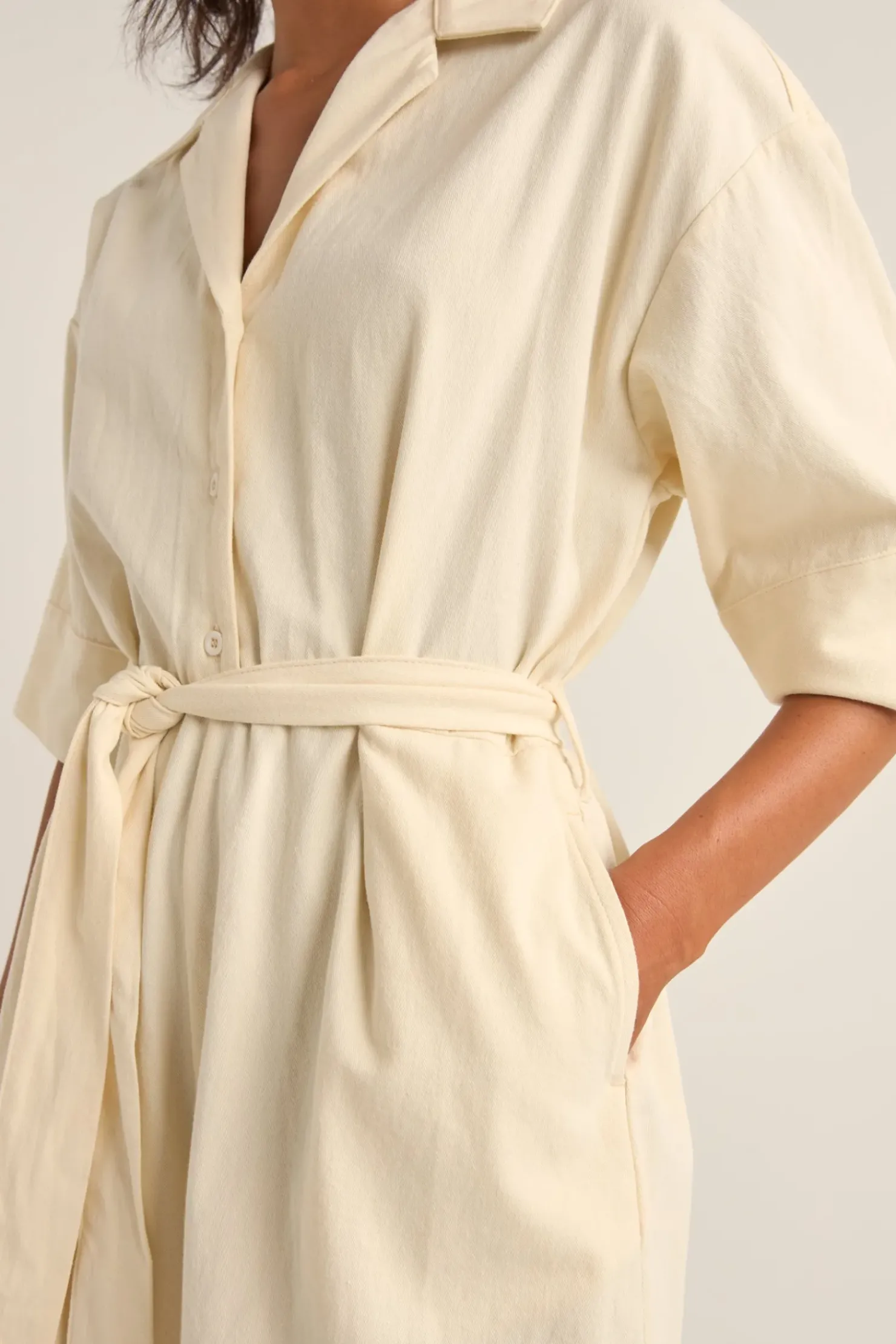 Rhythm Playsuits*Boiler Playsuit Cream