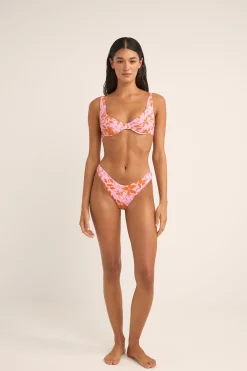 Rhythm Swim Bottoms*Bora Bora Floral Hi Cut Pant Pink
