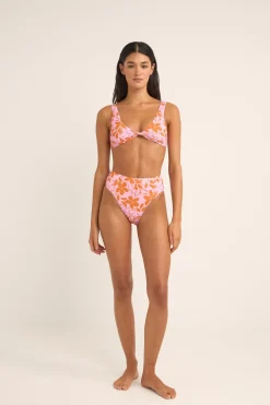 Rhythm Swim Bottoms*Bora Bora Floral Hi Waist Pant Pink