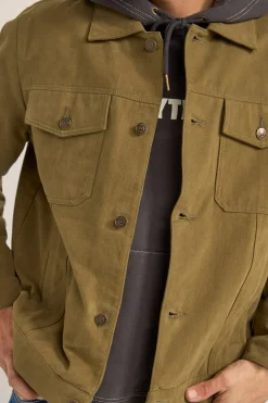 Rhythm Jackets*Brushed Twill Trucker Olive