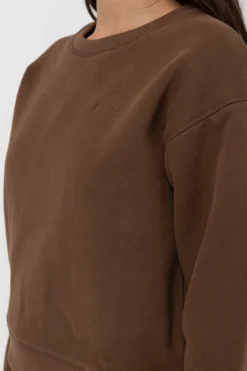 Rhythm Fleece*Classic Crew Neck Fleece Chocolate