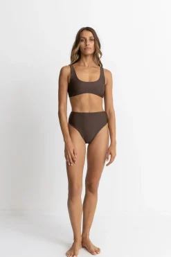 Rhythm Swim Tops*Classic Crop Top Chocolate