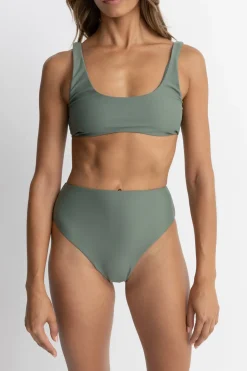Rhythm Swim Tops*Classic Crop Top Olive