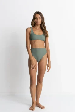 Rhythm Swim Tops*Classic Crop Top Olive