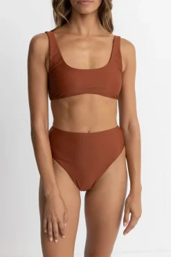 Rhythm Swim Tops*Classic Crop Top Rust