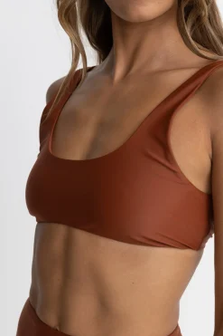 Rhythm Swim Tops*Classic Crop Top Rust