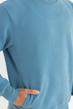 Rhythm Fleece*Classic Fleece Crew Mineral Blue MineralBlue