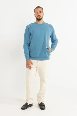 Rhythm Fleece*Classic Fleece Crew Mineral Blue MineralBlue