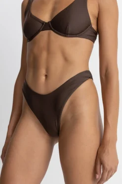 Rhythm Swim Bottoms*Classic Hi Cut Pant Chocolate