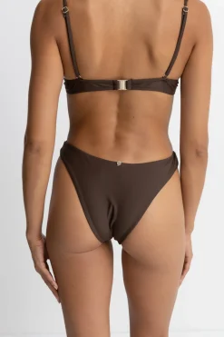 Rhythm Swim Bottoms*Classic Hi Cut Pant Chocolate