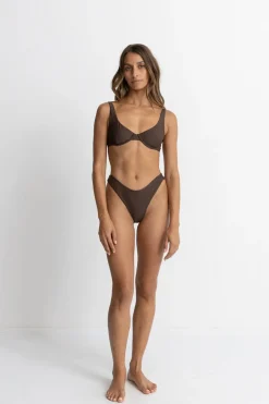 Rhythm Swim Bottoms*Classic Hi Cut Pant Chocolate
