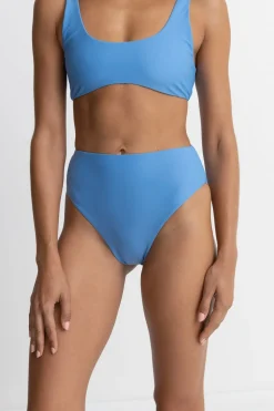 Rhythm Swim Bottoms*Classic Hi Waist Pant Blue