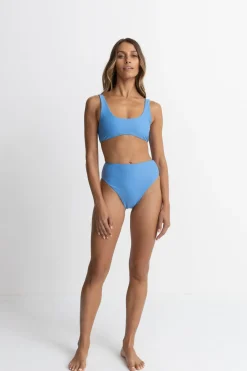 Rhythm Swim Bottoms*Classic Hi Waist Pant Blue
