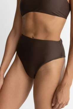 Rhythm Swim Bottoms*Classic Hi Waist Pant Chocolate