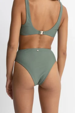 Rhythm Swim Bottoms*Classic Hi Waist Pant Olive