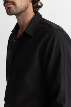 Rhythm Woven Shirts*Classic Linen Ls Shirt Vintage Black VintageBlack