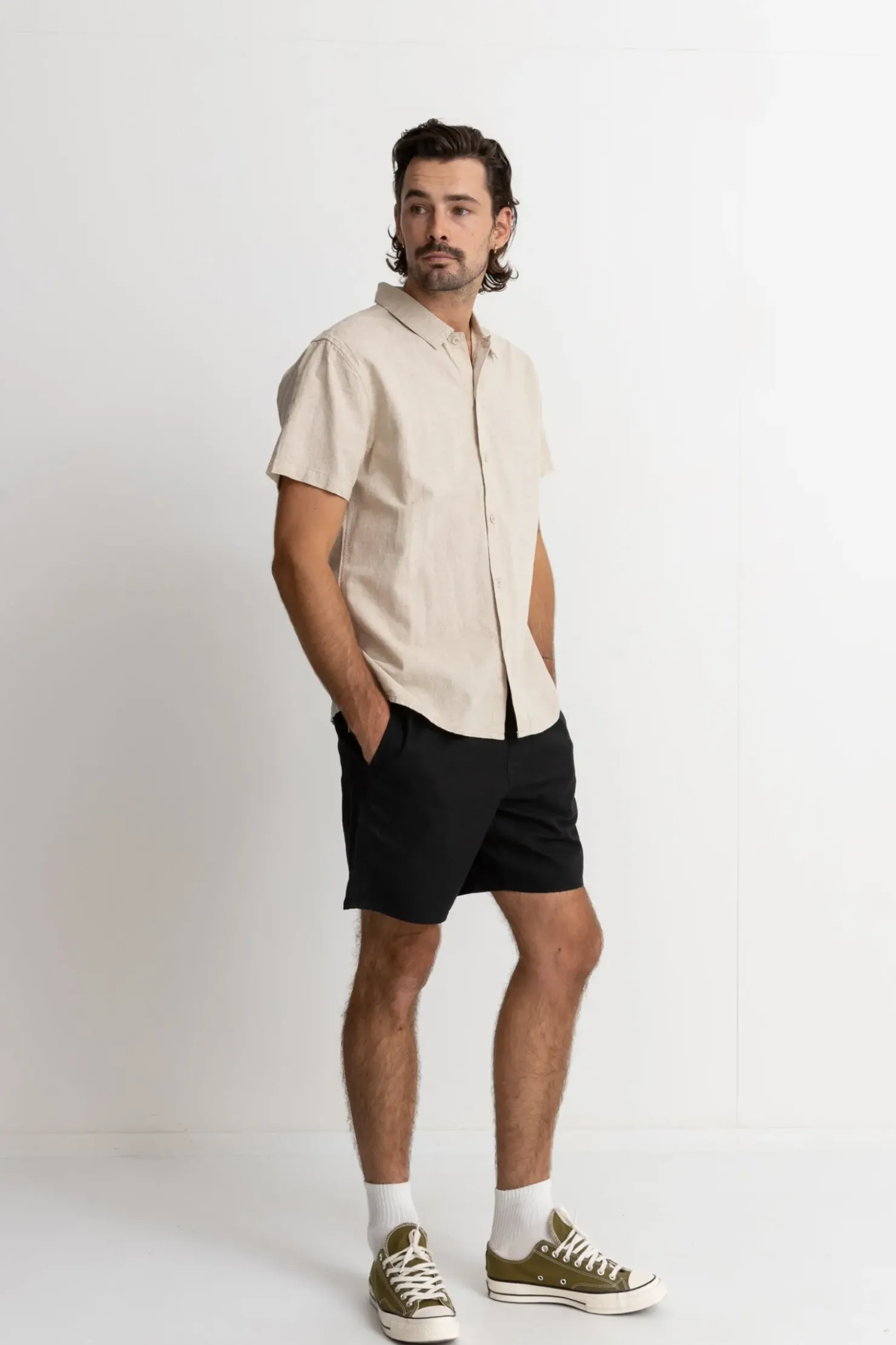 Rhythm Woven Shirts*Classic Linen Ss Shirt Sand