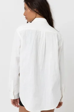 Rhythm Fashion Tops*Classic Long Sleeve Shirt White
