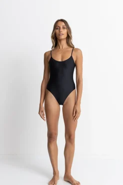 Rhythm One Piece Swim*Classic Minimal One Piece Black