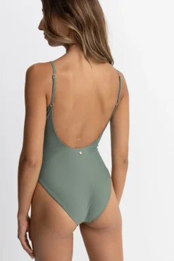 Rhythm One Piece Swim*Classic Minimal One Piece Olive