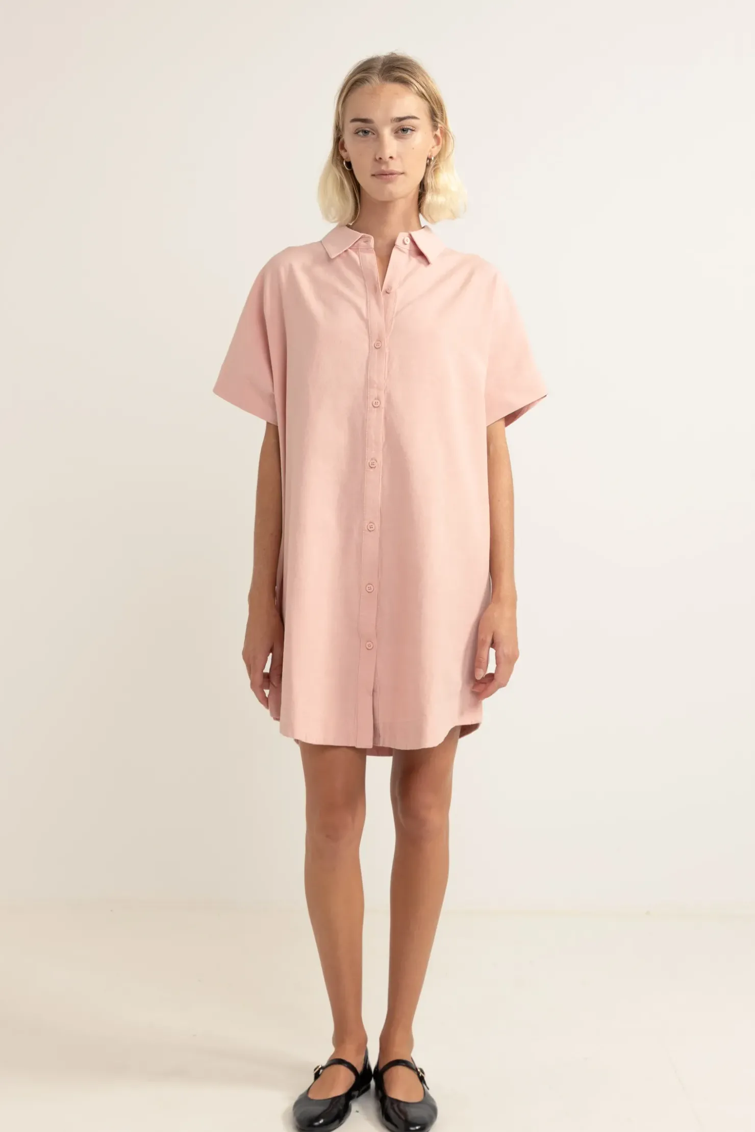 Rhythm Overswim|Dresses*Classic Shirt Dress Rose