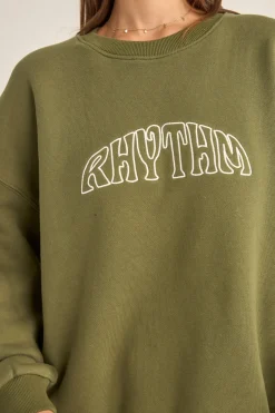 Rhythm Fleece*College Crew Neck Fleece Olive