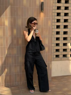 Rhythm Fashion Tops*Cove Halter Top Black