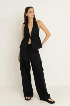 Rhythm Fashion Tops*Cove Halter Top Black