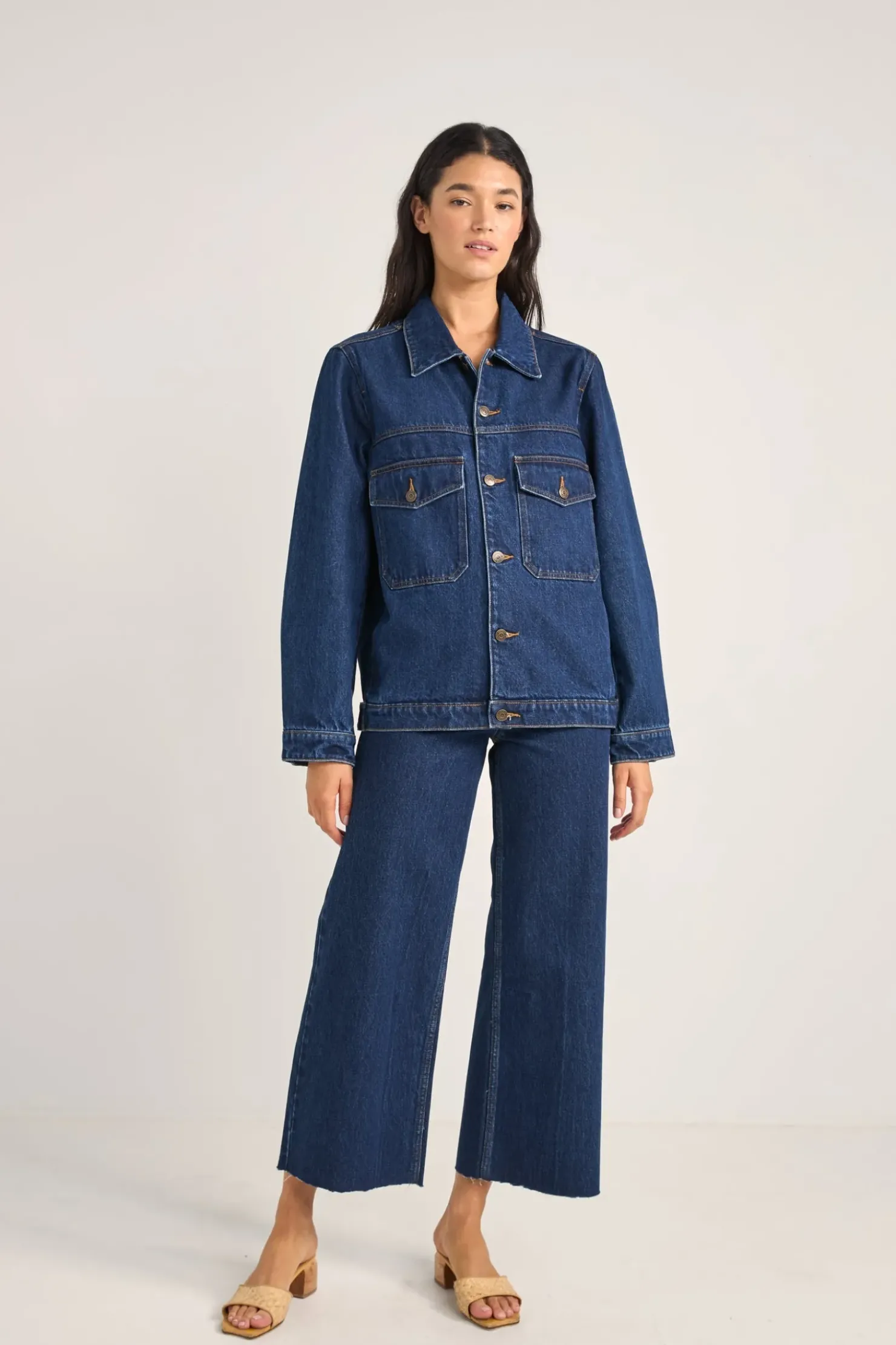 Rhythm Jackets*Demi Oversized Denim Jacket Indigo