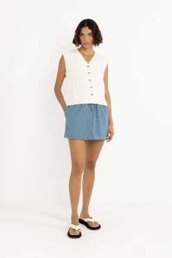 Rhythm Fashion Tops*Desi Cable Knit Vest Natural