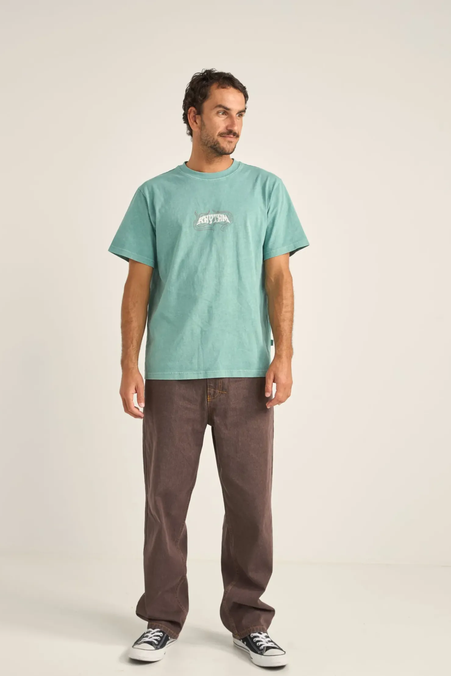 Rhythm T-shirts*Dos Soles Vintage Ss T-Shirt Green