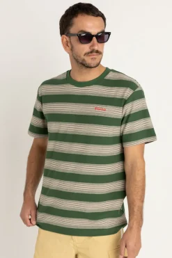 Rhythm T-shirts*Echo Stripe Ss T-Shirt Natural