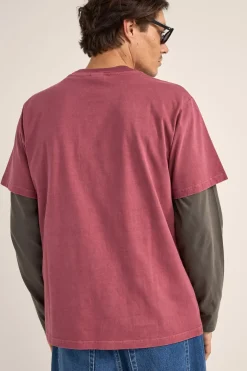 Rhythm T-shirts*Ellipse Sun SS T-Shirt Vintage Red VintageRed