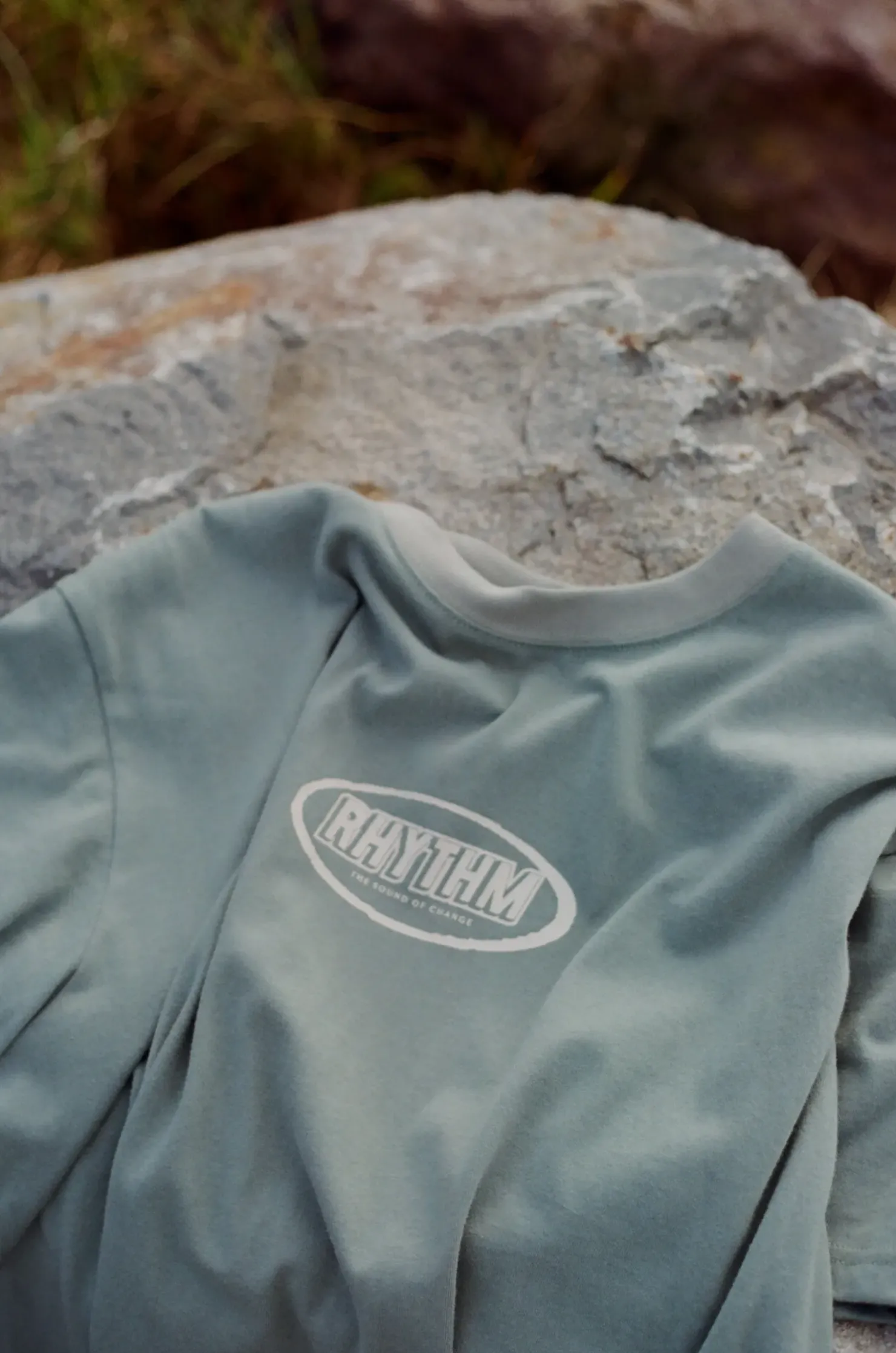 Rhythm T-shirts*Elliptic Printed Vintage Ss T-Shirt Vintage Green VintageGreen