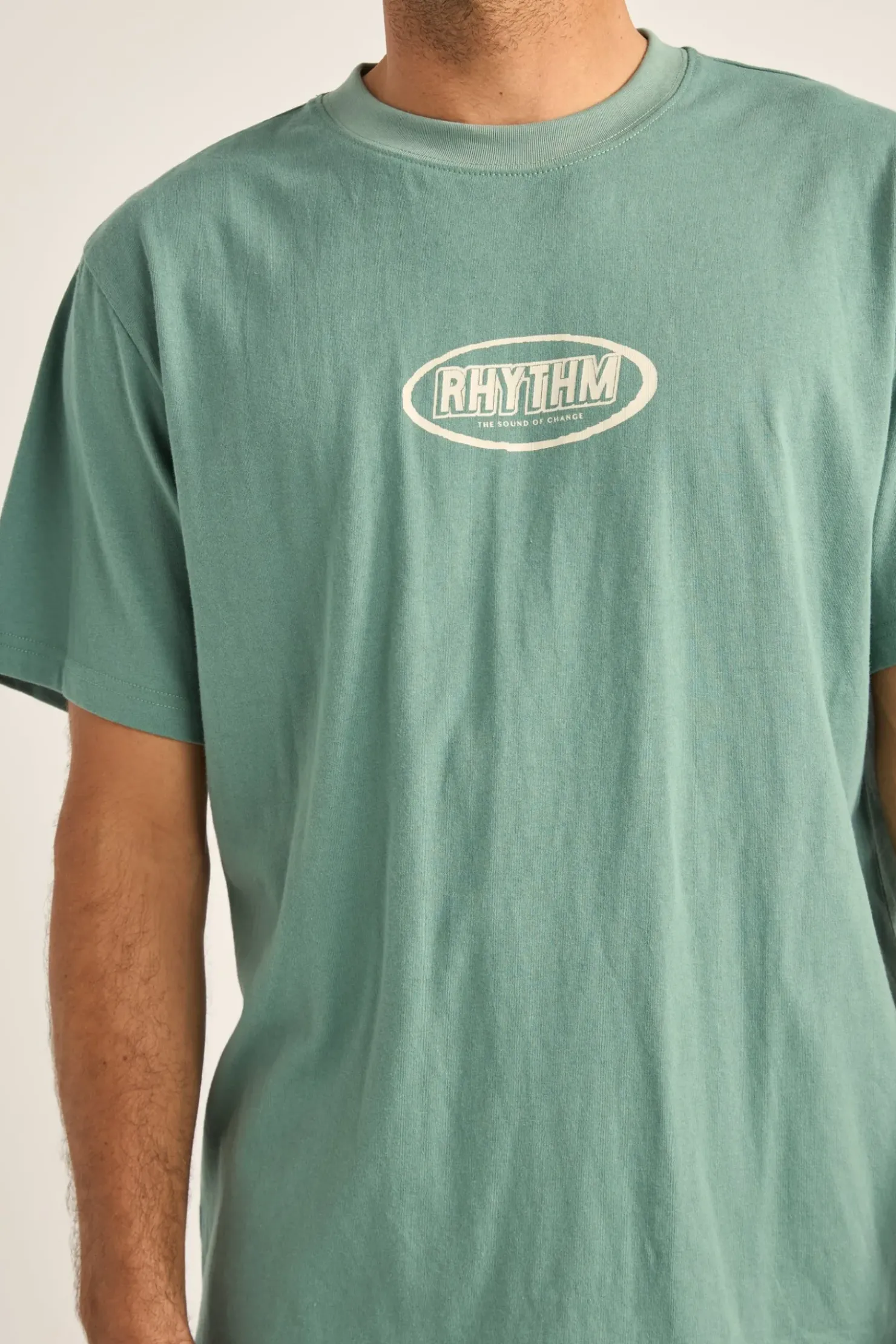 Rhythm T-shirts*Elliptic Printed Vintage Ss T-Shirt Vintage Green VintageGreen