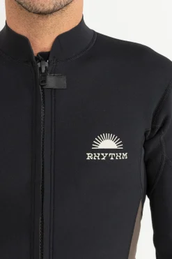 Rhythm Sun & Shade|Wetsuit Tops*Essential Front Zip Jacket Black