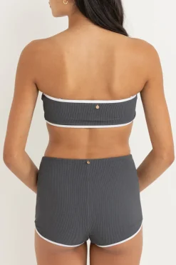 Rhythm Swim Bottoms*Essential Rib Contrast Surf Short Graphite