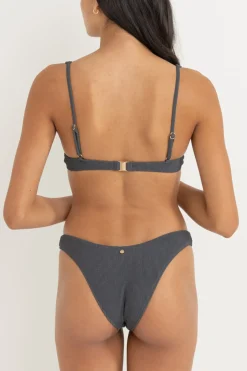 Rhythm Swim Bottoms*Essential Rib Hi Cut Pant Graphite