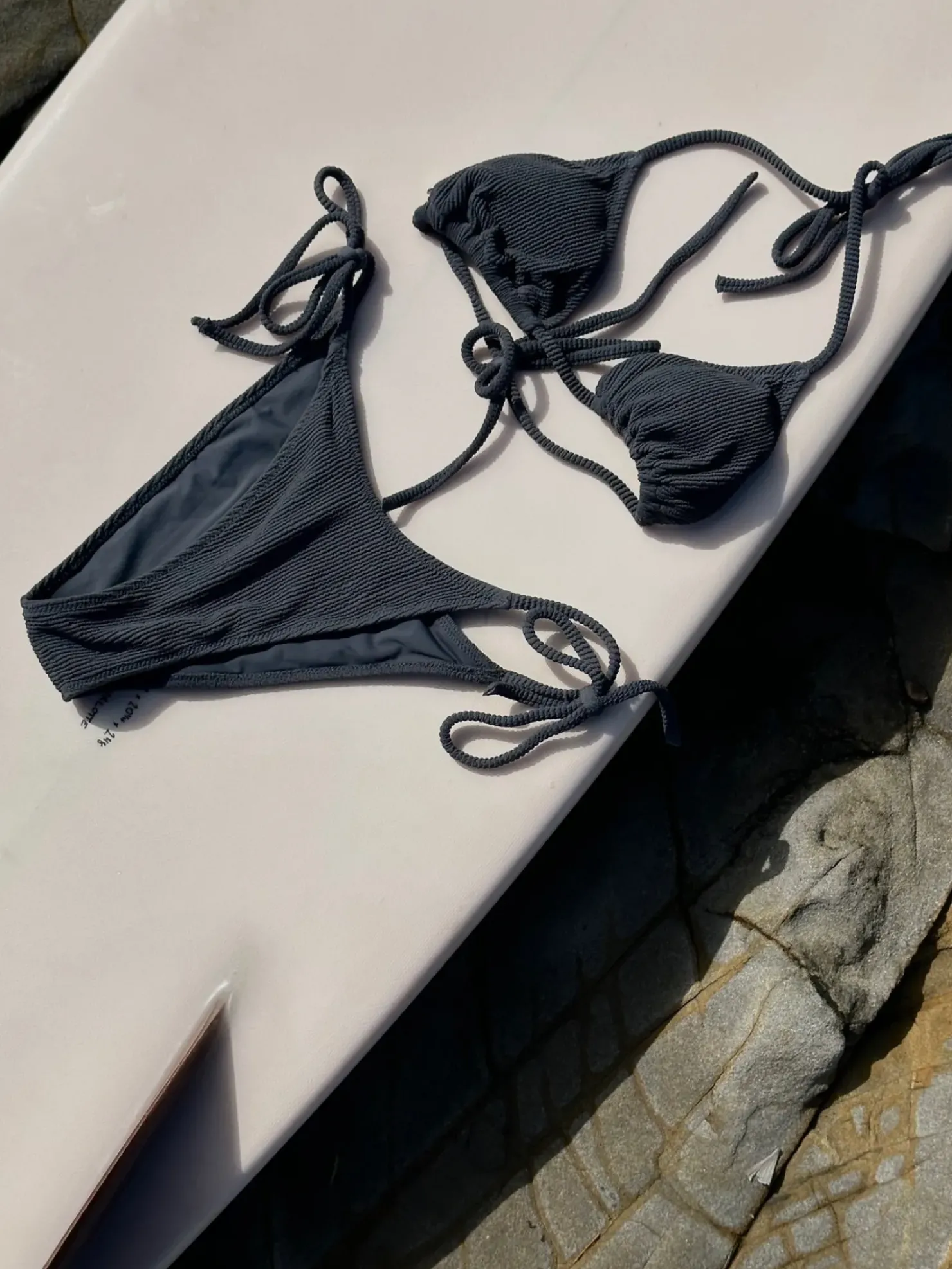 Rhythm Swim Tops*Essential Rib Slide Tri Top Graphite
