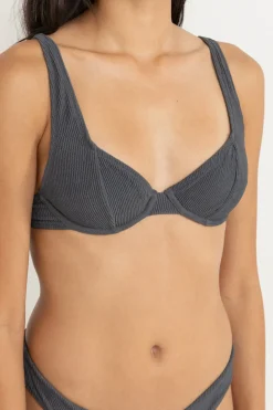 Rhythm Swim Tops*Essential Rib Underwire Top Graphite