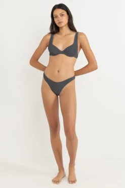 Rhythm Swim Tops*Essential Rib Underwire Top Graphite