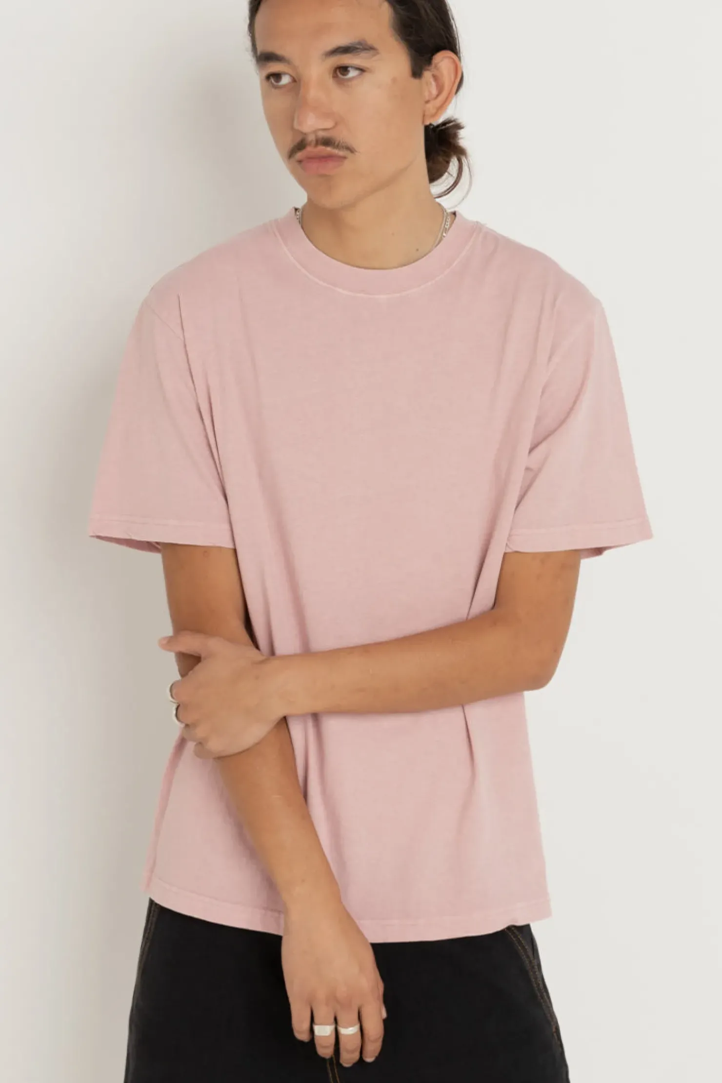 Rhythm T-shirts*Essential Vintage Ss T-Shirt Mauve