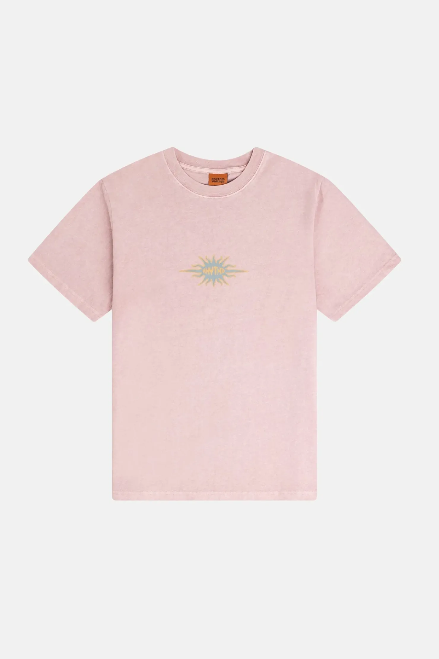 Rhythm T-shirts*Flame Printed Vintage Ss T Shirt Mauve